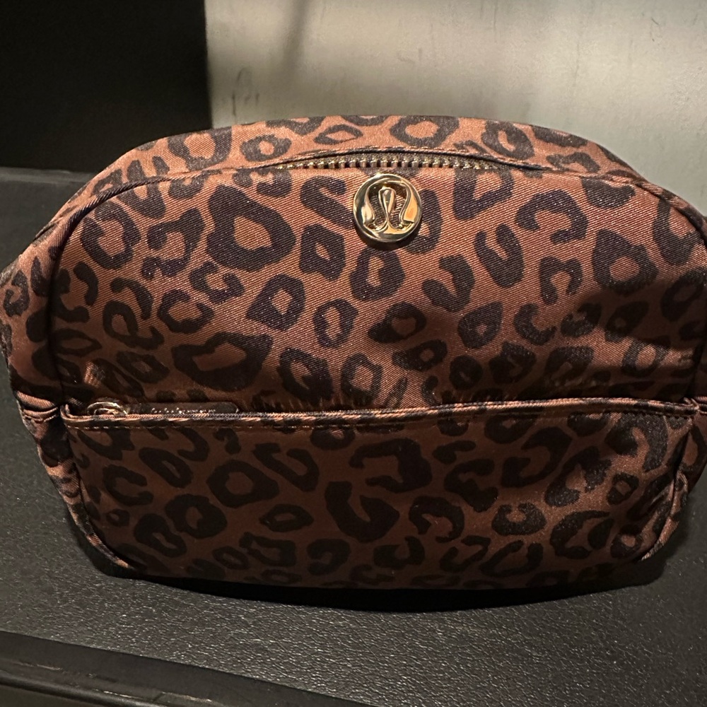 Leopard Print Cosmetic Bag -small